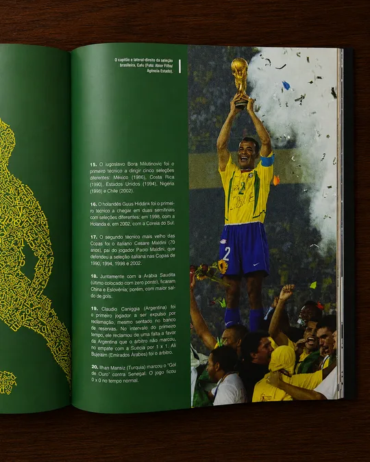 Páginas internas: Cafu e o penta de 2002
